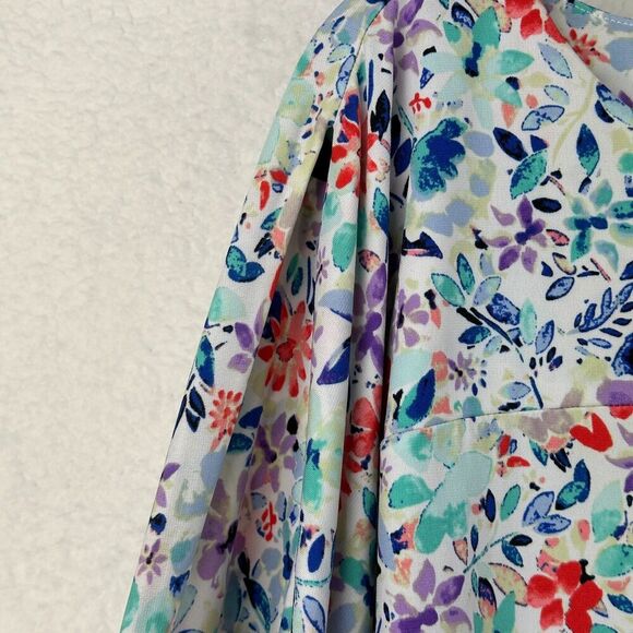 The Limited Blouson Top Womens 2X Floral Lightweight Stretchy Office Open Sleeve - Picture 6 of 12
